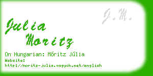 julia moritz business card